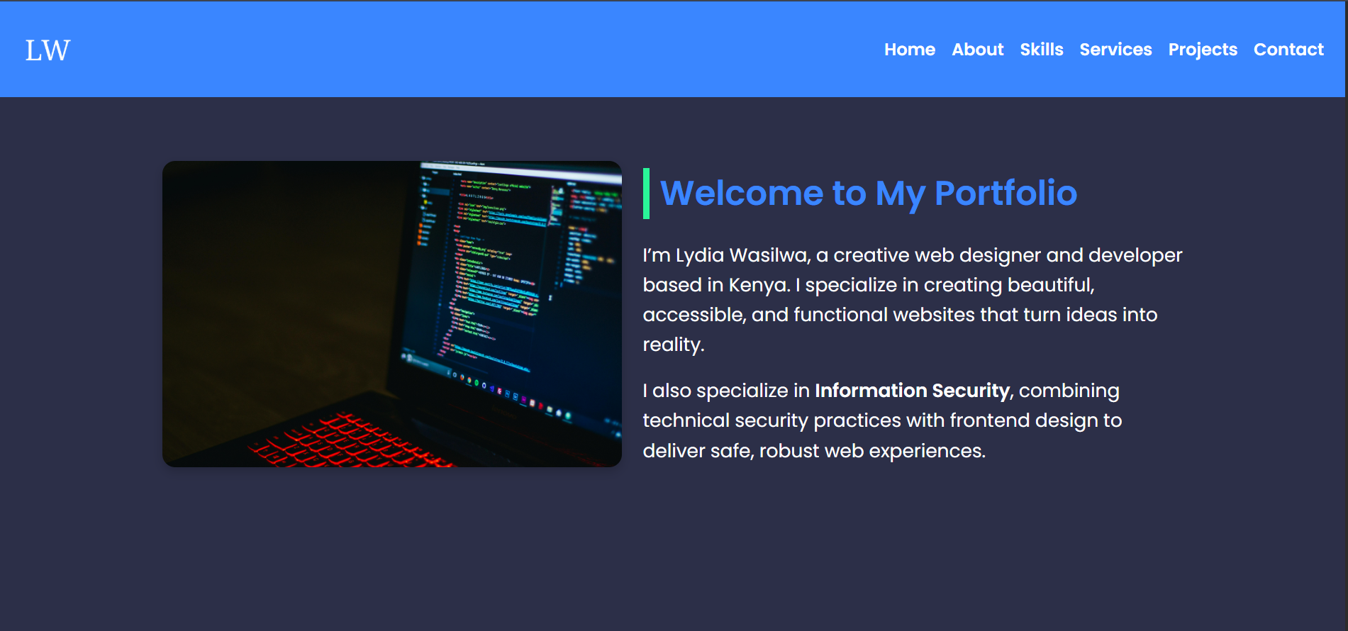 Portfolio Website Screenshot